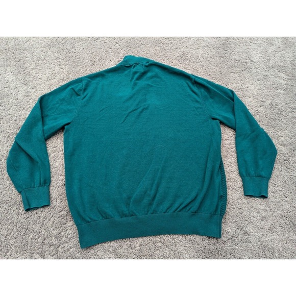 Jack Nicklaus Sweater Mens Extra Large 1/4 Zip Mock Pullover Green‎ Golf - Picture 9 of 10